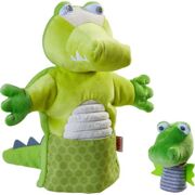 Handpop Krokodil met baby - HABA 1305754001
